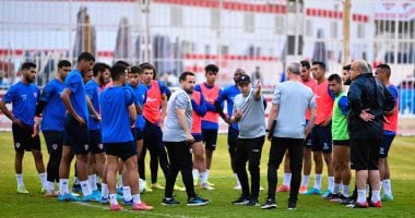 فيريرا يعقد جلسة مع اللاعبين.. وفقرة بدنية فى بداية تدريب الزمالك