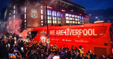 جماهير ليفربول تشعل الأجواء خارج "آنفيلد" قبل موقعة إنتر ميلان.. صور