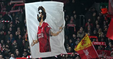 لافتة رائعة لـ محمد صلاح في مواجهة ليفربول ضد إنتر ميلان.. صور
