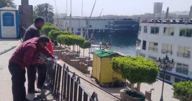 رفع 20 طن تراكمات وإزالة مخلفات وإشغالات فى أسوان.. صور