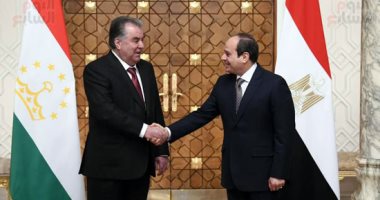 قمة بين الرئيس السيسى ونظيره الطاجيكي.. الرئيس يؤكد اهتمام مصر بتطوير العلاقات الثنائية ويتلقى دعوة رسمية لزيارة طاجيكستان.. وعلى رحمان: مهتمون بالاستفادة من المشروعات القومية العملاقة والتجربة التنموية بمصر
