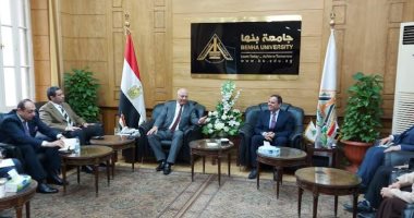 رئيس جامعة بنها يستقبل رئيس جمعية رجال الصناعة بالقليوبية.. التفاصيل