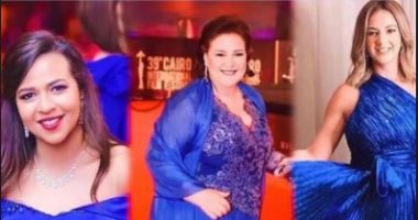 بفستان أزرق .. صورة تكشف التشابه بين دنيا وإيمي والراحلة دلال عبد العزيز