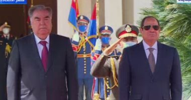 الرئيس السيسي خلال مؤتمر صحفى مع نظيره الطاجيكى: زيارة الرئيس على رحمان تعكس حرص البلدين على التشاور.. ويؤكد: اتفقنا على تعزيز التنسيق فى مكافحة الإرهاب.. ورئيس طاجيكستان: أدعو الرئيس السيسى لزيارتنا