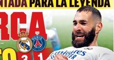 بنزيما يتصدر أغلفة صحف العالم بعد تأهل ريال مدريد لربع نهائي دوري أبطال أوروبا