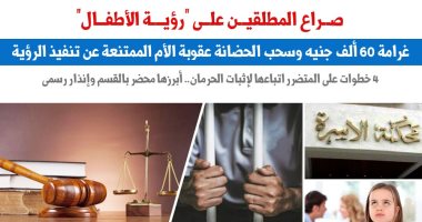 الصراع على "رؤية الأطفال".. غرامة وسحب الحضانة عقوبة المخالفين.. نقلا عن برلمانى
