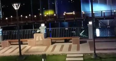 ألعاب نارية ونافورة راقصة فى ليلة احتفالات بنى سويف بالعيد القومى.. فيديو