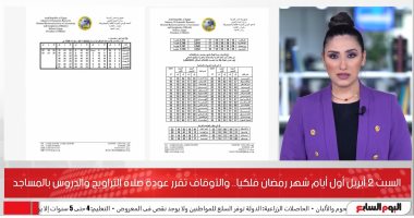 2 أبريل أول أيام شهر رمضان.. والأوقاف تعلن عودة الدروس بالمساجد الكبرى وضوابط للتراويح