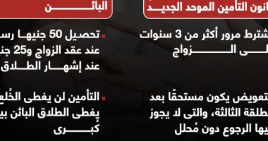 التعويض يصل إلى 25 ألف جنيه.. أول وثيقة تأمين على الطلاق.. إنفوجراف