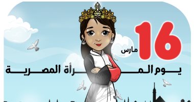 16 مارس يتوج المرأة المصرية بتاج الملكة فى كاريكاتير اليوم السابع