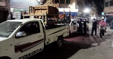 الأقصر تواصل حملات إزالة التعديات والإشغالات للمحلات والمقاهى والباعة الجائلين