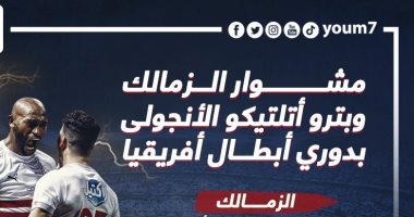 مشوار الزمالك وبترو أتلتيكو الأنجولى بدوري الأبطال الأفريقى.. إنفو جراف 