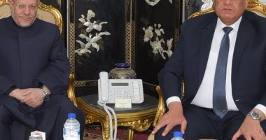 محافظ البحيرة يستقبل المفتى لحضور المؤتمر العلمى بالشريعة والقانون فى دمنهور