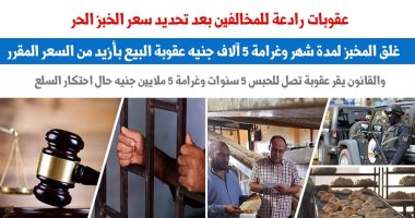 عقوبات رادعة للمخالفين بعد تحديد سعر الخبز الحر والفينو.. نقلا عن "برلماني"