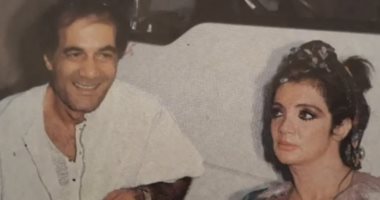 صورة نادرة لـ محمود ياسين أثناء زيارته لزوجته شهيرة فى تصوير "مخلوق اسمه المرأة"