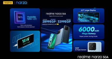 realme تُطلق سلسلة هواتف Narzo 50 في مصر وتصبح أسرع العلامات التجارية نموًا لهواتف الجيل الخامس 5G على مستوى العالم لأول مرة  