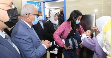 محافظ السويس: بدء الحملة القومية ضد مرض شلل الأطفال حتي نهاية مارس.. صور