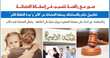 صور مع راقصة تتسبب فى إسقاط الحضانة.. نقلا عن "برلماني" 
