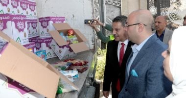 "بني سويف" تستقبل قافلة مواد غذائية مقدمة من "تحيا مصر" بمناسبة شهر رمضان
