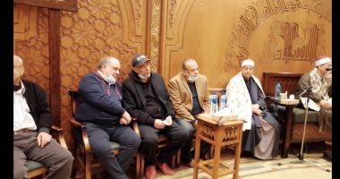 رشوان توفيق وأحمد بدير ومحمد رياض ونضال الشافعي في عزاء أحمد حلاوة