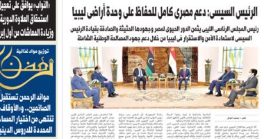 دعم مصرى كامل للحفاظ على وحدة أراضى ليبيا.. غدا فى اليوم السابع
