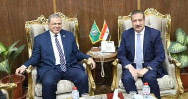 محافظ المنوفية يستقبل وزير القوى العاملة فى بداية جولته بالمحافظة