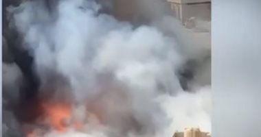 السيطرة على حريق هائل بسبب كسر ماسورة غاز فى مدينة نصر.. فيديو 
