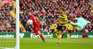 ليفربول ضد واتفورد.. الريدز يتفوق فى الشوط الأول بهدف جوتا 