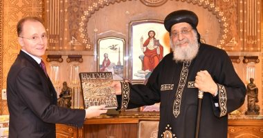 البابا تواضروس الثانى يستقبل سفير بلغاريا بالمقر الباباوى
