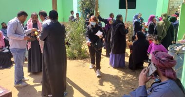 حياة كريمة.. قافلة طبية مجانية بقرية مير بالتعاون مع وحدة السكان بأسيوط