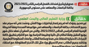 الحكومة تنفى تأجيل امتحانات الفصل الدراسى الثانى بالجامعات والمعاهد