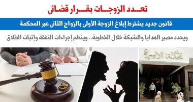 تعدد الزوجات بقرار قضائى.. مشروع قانون جديد للأحوال الشخصية.. نقلا عن برلمانى