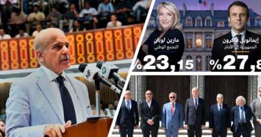 العالم هذا المساء.. شهباز شريف يؤدى اليمين الدستورية رئيسا لوزراء باكستان.. ماكرون ولوبن يكثفان الجهود للجولة الثانية من الانتخابات الفرنسية.. الرئيس التونسى: متمسكون بالحفاظ على وحدة الدولة وضمان سيادتها.. صور