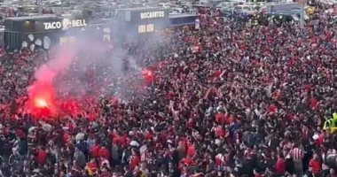 جماهير أتلتيكو مدريد تشعل أجواء مواجهة مانشستر سيتي فى دورى أبطال أوروبا