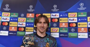 مودريتش يتوج بجائزة أفضل لاعب فى مواجهات إياب ربع نهائي دورى أبطال أوروبا