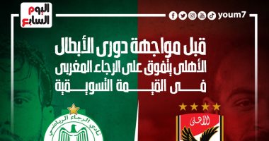 الأهلى يهزم الرجاء فى صراع القيمة التسويقية قبل قمة دوري الأبطال.. إنفو جراف