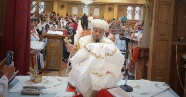 كيف احتفل الأقباط في الأقصر بأحد الشعانين بالقداس وسعف النخيل.. صور