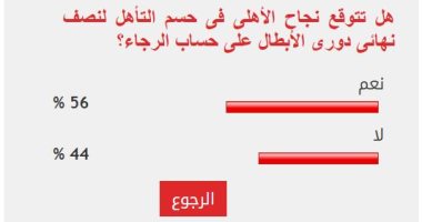 %54 من القراء يتوقعون تخطى الأهلى الرجاء وحسم التأهل بدورى أبطال أفريقيا