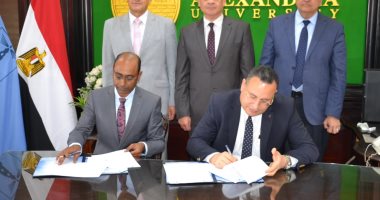 جامعة الإسكندرية توقع مذكرة تفاهم مشتركة مع شركة أسمنت العامرية