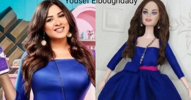 "يوسف" يعبر عن موهبته الفنية بتصميم دمى لبعض فنانى المسلسلات الرمضانية