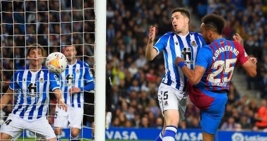 برشلونة يتفوق على سوسييداد بهدف أوباميانج فى شوط أول مثير بالدوري الإسباني