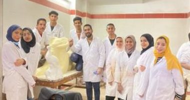 "عبد الله" يشارك بنموذج محاكاة لطريق الكباش من داخل كلية آثار سوهاج