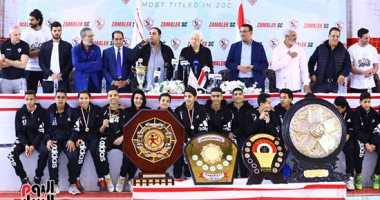 أشرف أبو الحسن: مرتضى منصور وفر كل الإمكانات للفوز بدورى الطائرة.. صور