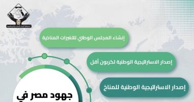 إنفوجراف لتنسيقية شباب الأحزاب يرصد جهود مصر في قضية المناخ