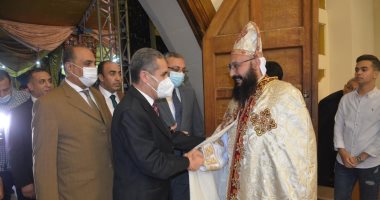 محافظ الغربية يحضر قداس عيد القيامة بكنيسة ماري جرجس 