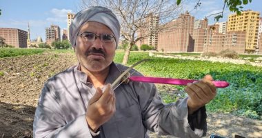 "صانع البهجة على وجوه الأطفال".. "عربى الصعيدى" حول الخشب والجريد لمصدر صوت رائع.. الواحدة بـ5 جنيهات.. والبيع بالقرى أفضل من المدن.. ويكشف: بصنع 100 واحدة بمساعدة زوجتى.. وشعارى "ضحكة الطفل بالدنيا"