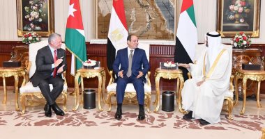 الرئيس السيسى يستقبل الملك عبد الله الثانى والشيخ محمد بن زايد بقصر الاتحادية
