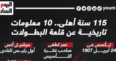 115 سنة أهلى.. 10 معلومات تاريخية عن قلعة البطولات "إنفو جراف" 