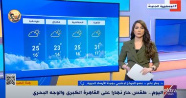 "الأرصاد" لـ"إكسترا نيوز": أجواء ربيعية مستقرة على مدار الأسبوع الجارى