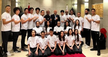 سفارة مصر فى كوريا الجنوبية تستقبل بعثة المنتخب المصرى للتايكوندو